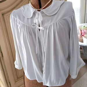 VINTAGE 1950S/60S NYLON BLUE BEDJACKET!